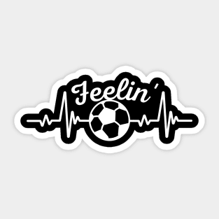 Feelin football heart beat Sticker